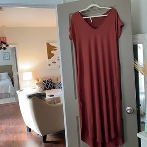 Rusted Orange Maxi Dress- Entro